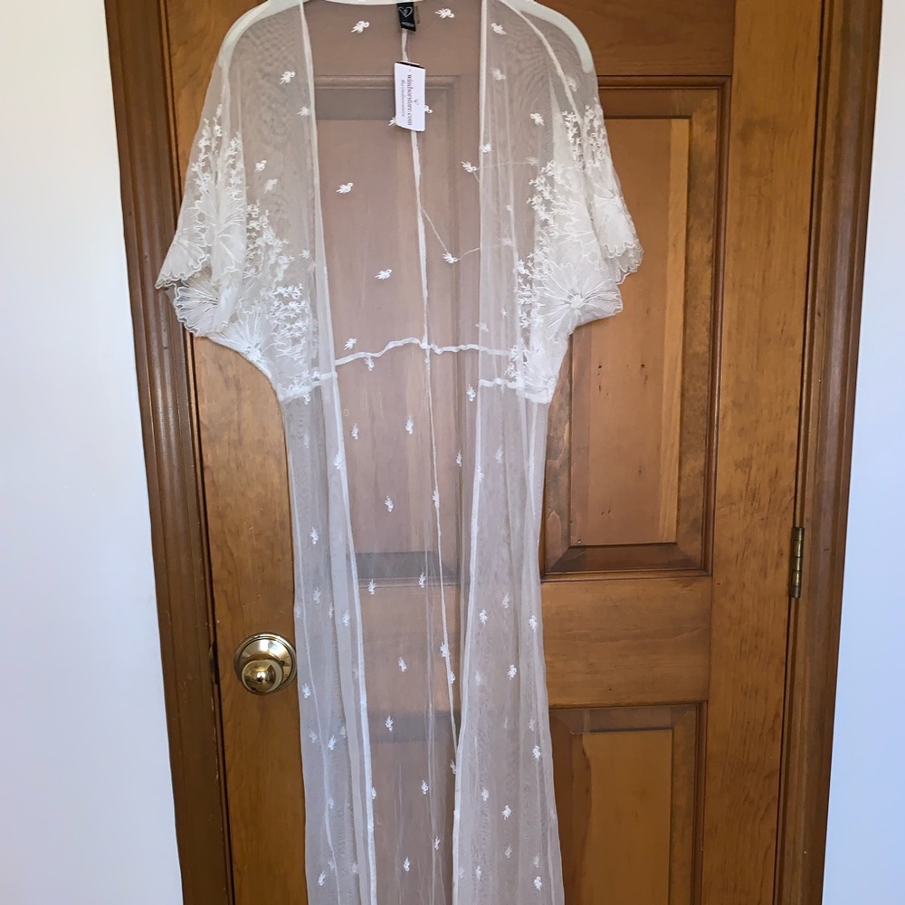 mesh ivory Windsor cover up